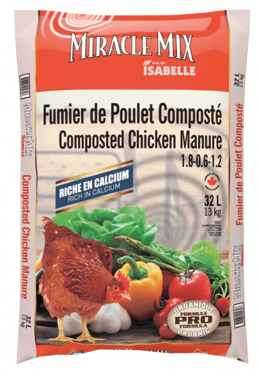 Fumier de poulet composté Miracle Mix - Mon jardin en ligne